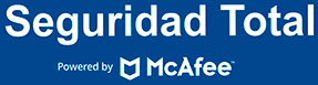 Seguridad total, powered by McAfee.
